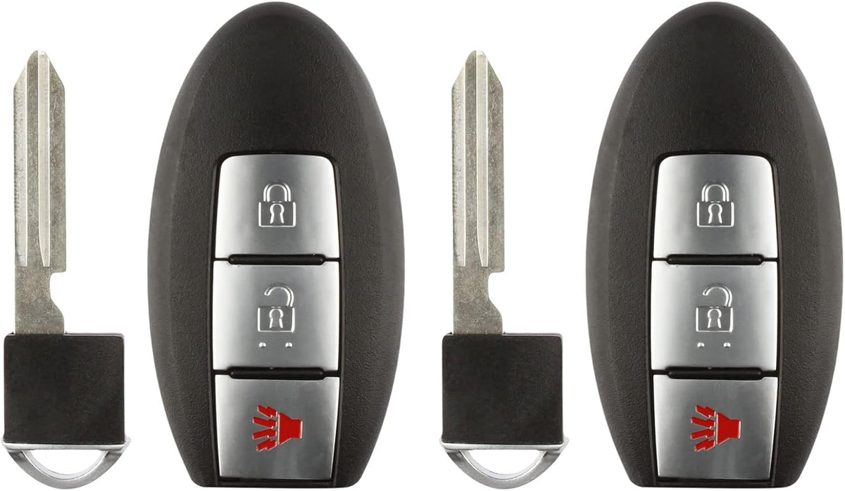 2x Keyless Entry Remote Car Key Fob Smart 3btn Pack of 2 A44397