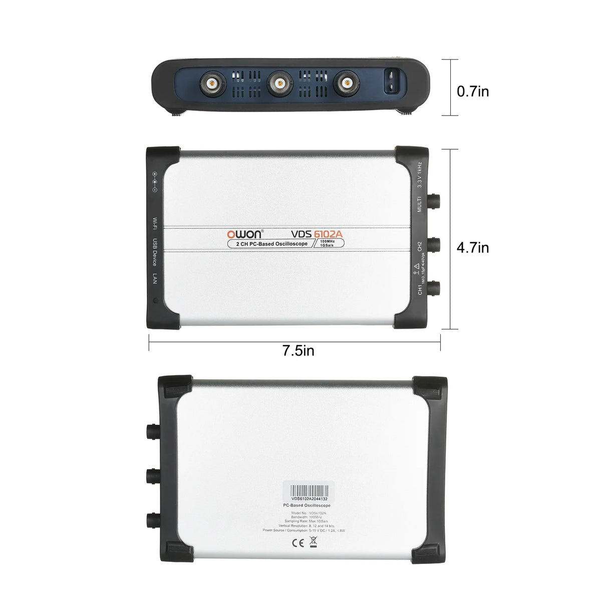 Portable 2 Channel USB PC Oscilloscope K932981