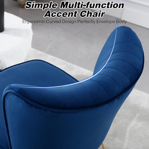 Velvet Accent Chairs with Golden U-Shape Legs Q77683