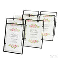 Black Pressed Glass 5 x 7 Photo Frame 8-Pack with Stands A9211