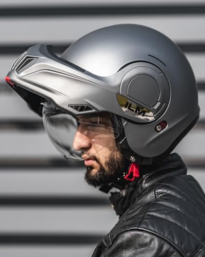Matte Black Full Face Modular Motorcycle Helmet P912876