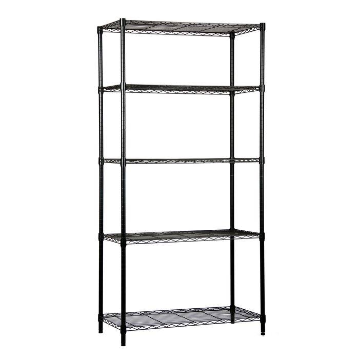 Black Wire Shelving 5-Shelf Unit R288163