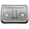 Silver 4-Slice Wide Slot Toaster with Crumb Tray K1167
