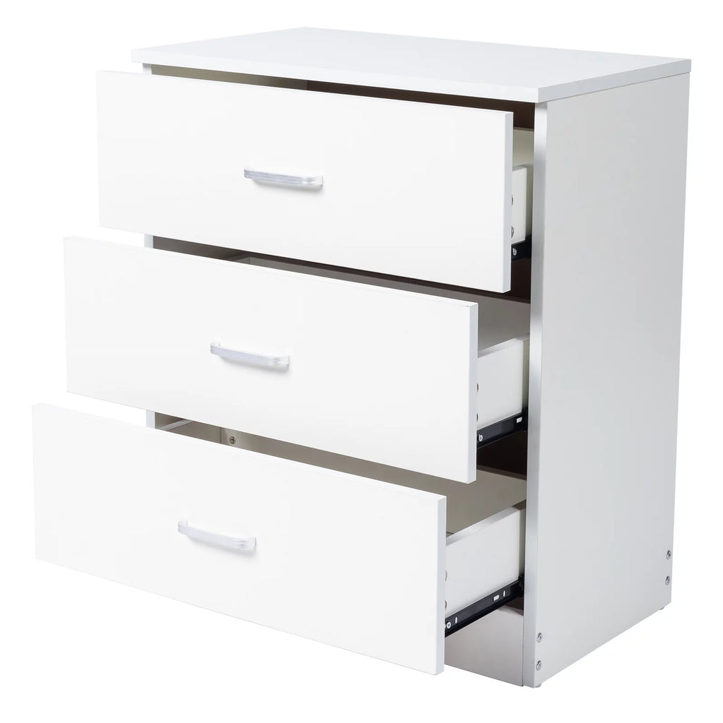 White 3-Drawer Wooden Dresser C89604