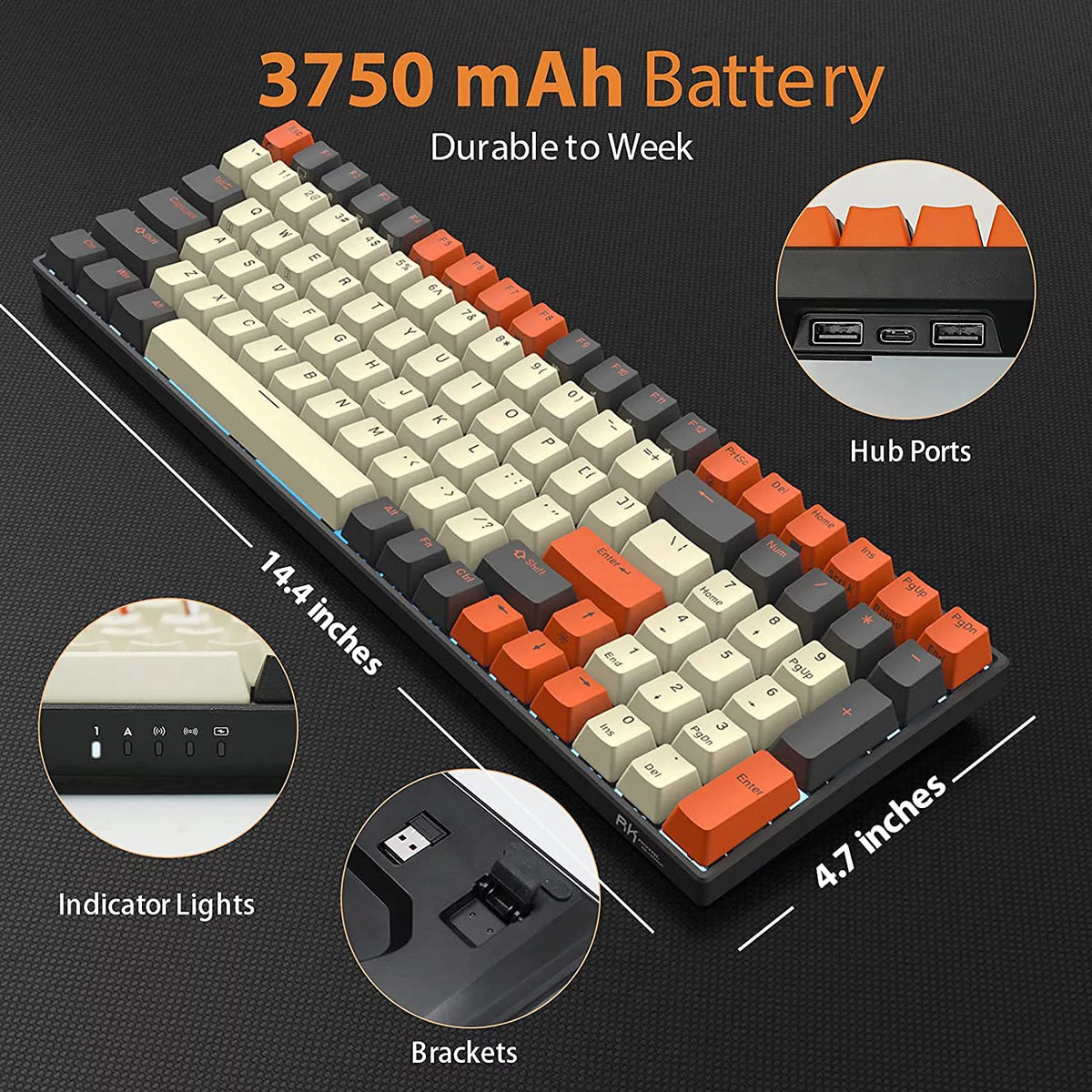 100-key Wireless Mechanical Keyboard V3256