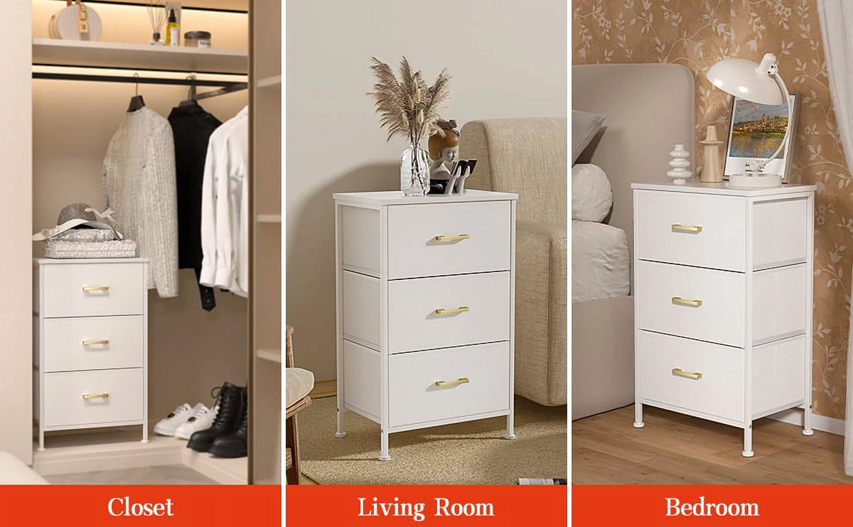 3 Drawer Nightstand G308