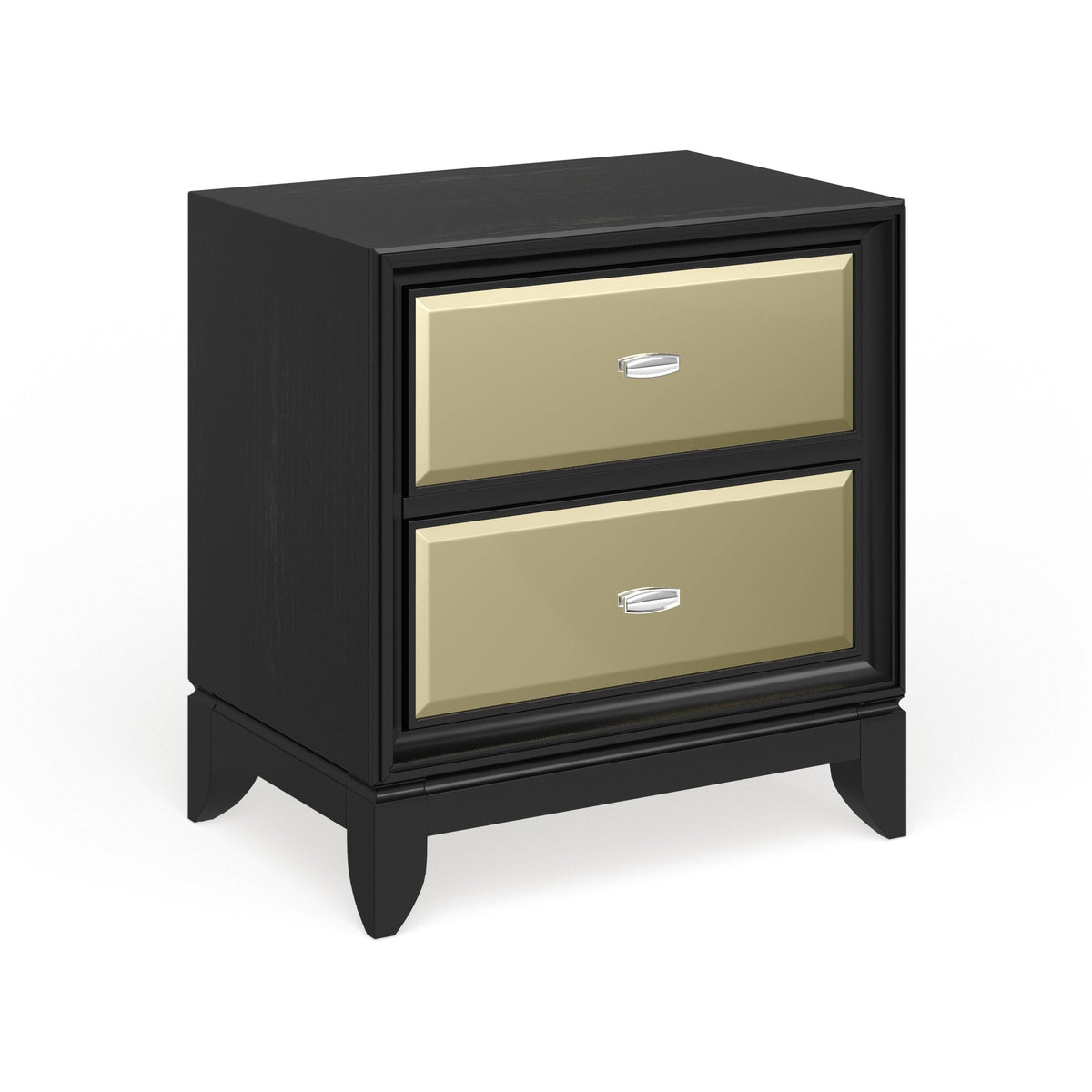 Silver-Tinted Nightstand D380520