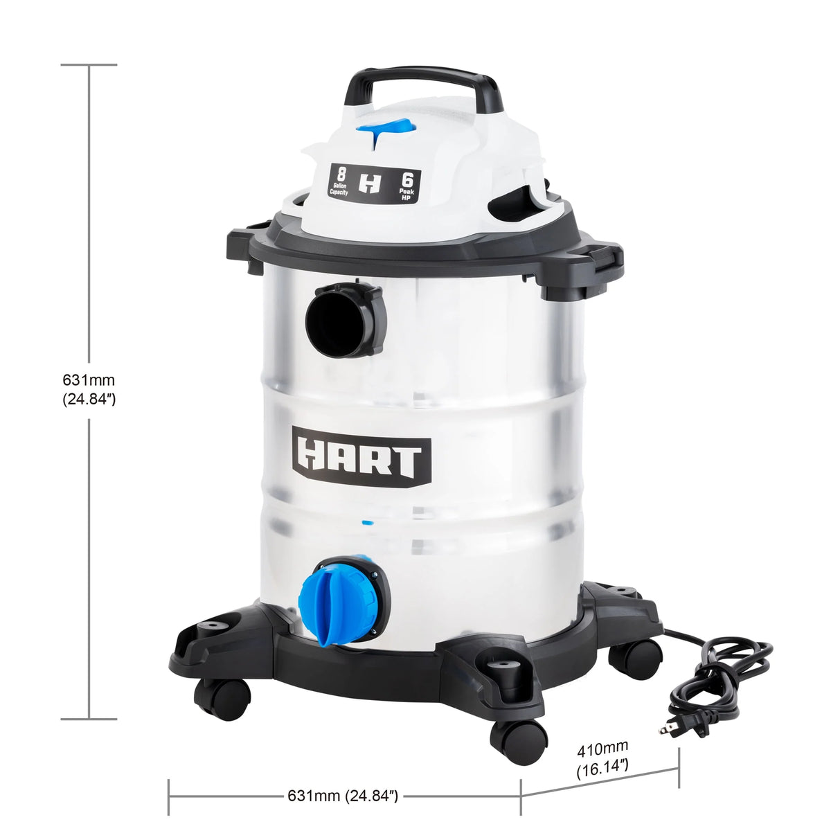 8 Gallon 6 Peak HP Stainless Steel Wet/Dry Vacuum W29891