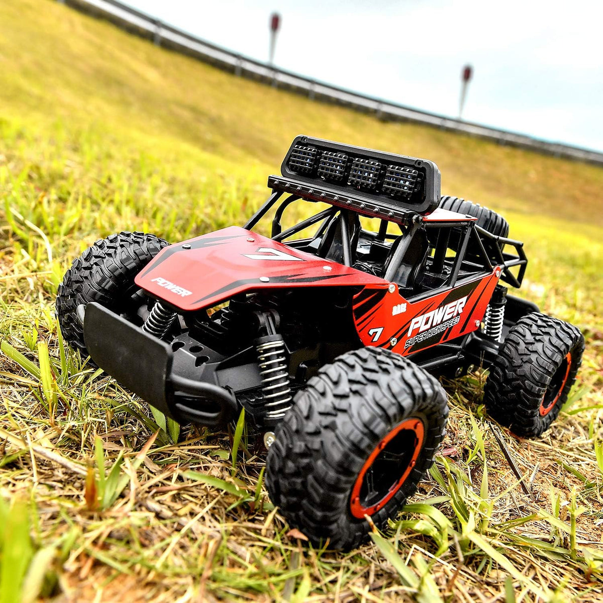 17 RC Cars 1:14 Scale Remote Control Car, 2WD High Speed 20 Km/h All Terrains Electric Toy Off Road RC Car Truck Crawler with Two Rechargeable Batteries N701