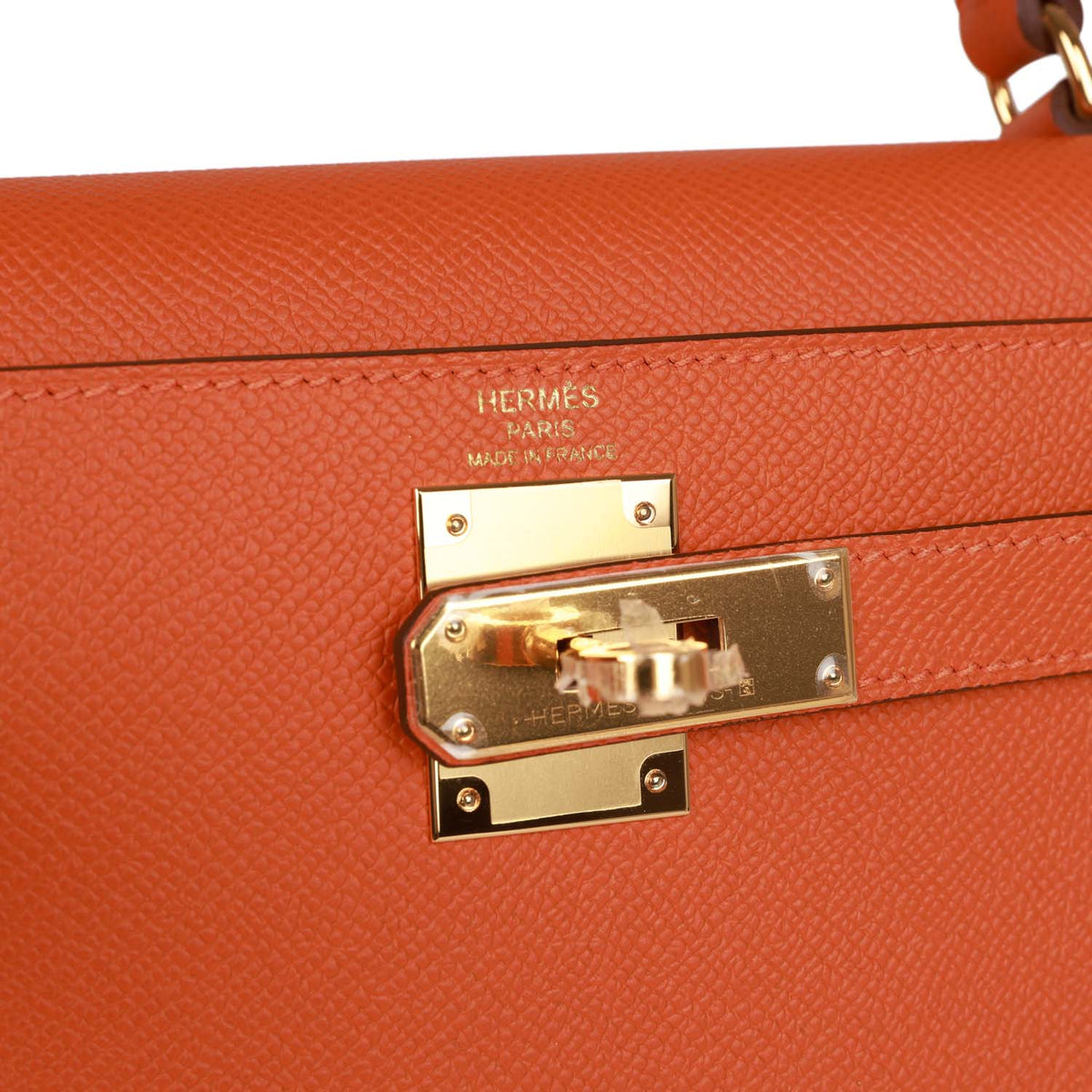 Orange Epsom Leather Bag Q232