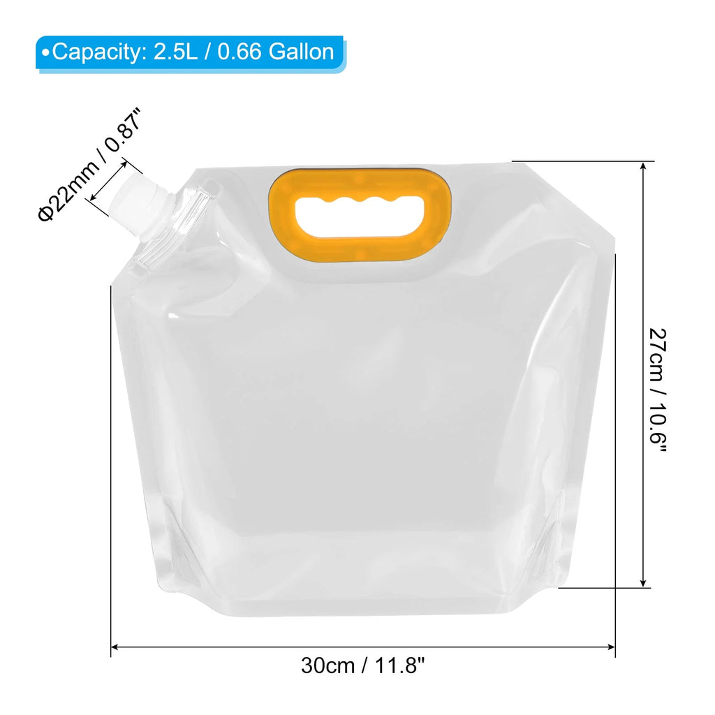 4Pack Clear Collapsible Water Container Bag H697