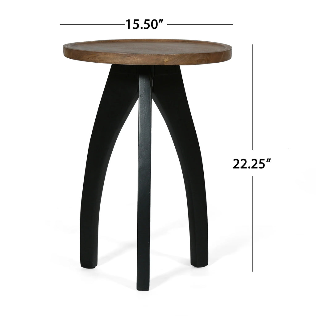 Mango Wood Handcrafted Side Table B7965