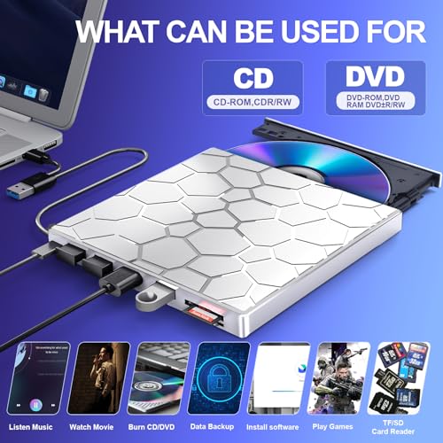 8 in 1 USB 3.0 Portable External CD/DVD Drive U992