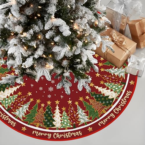 Red 36 Inches Christmas Tree Skirt U864032