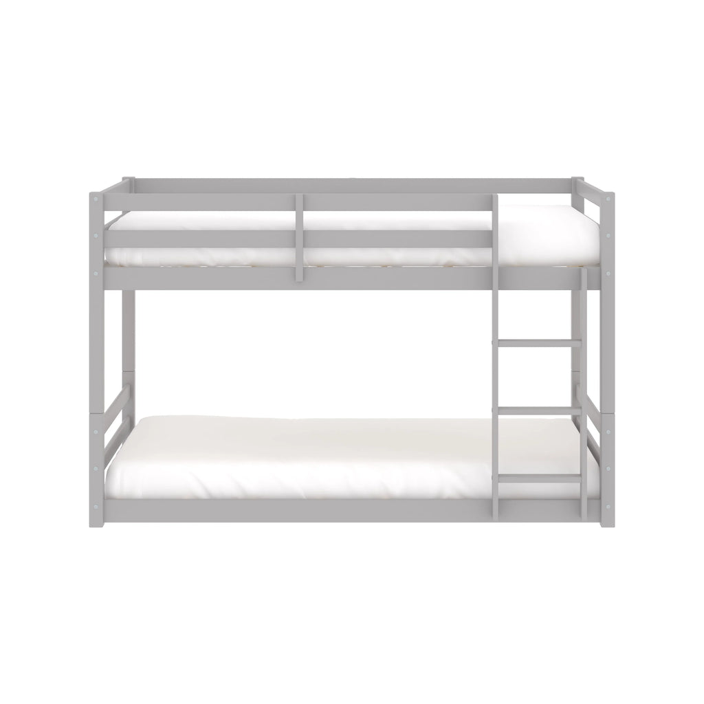 Black Wood Twin Over Twin Convertible Bunk Bed E963