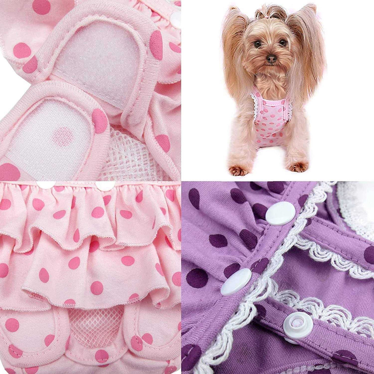 2 Pieces Washable Reusable Dog Diapers E29739
