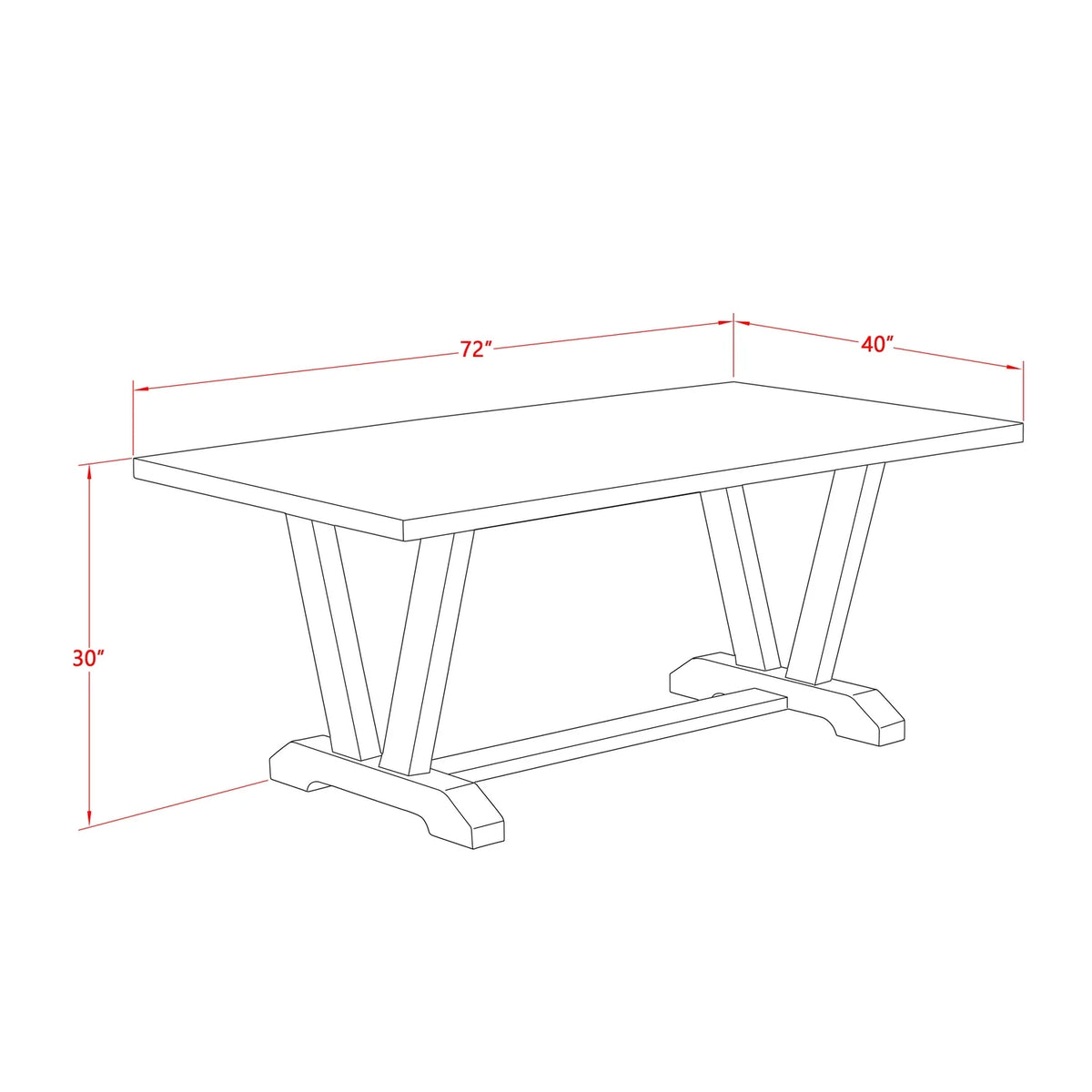 7-Piece Hardwood Kitchen Table Set G792123