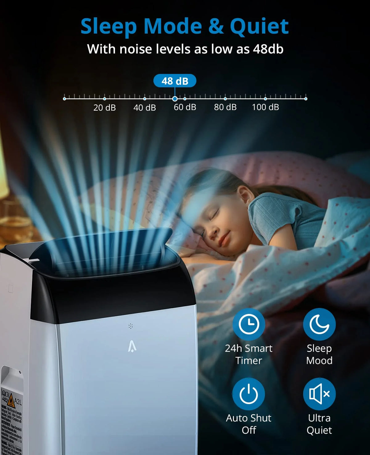 14000 BTU Portable Air Conditioner with Remote Control T401