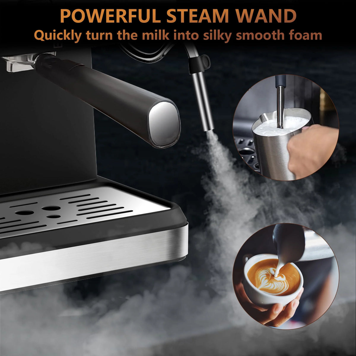20 Bar Espresso Machine with Milk Frother F609