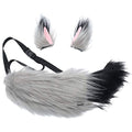Plush Tail and Ears Faux Fur Animal Fox Wolf Costume Kit R86992