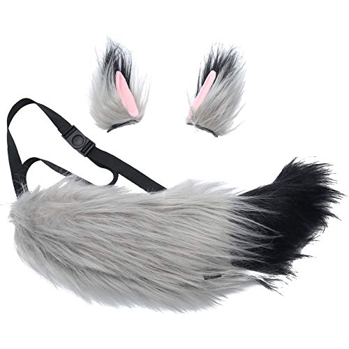 Plush Tail and Ears Faux Fur Animal Fox Wolf Costume Kit R86992