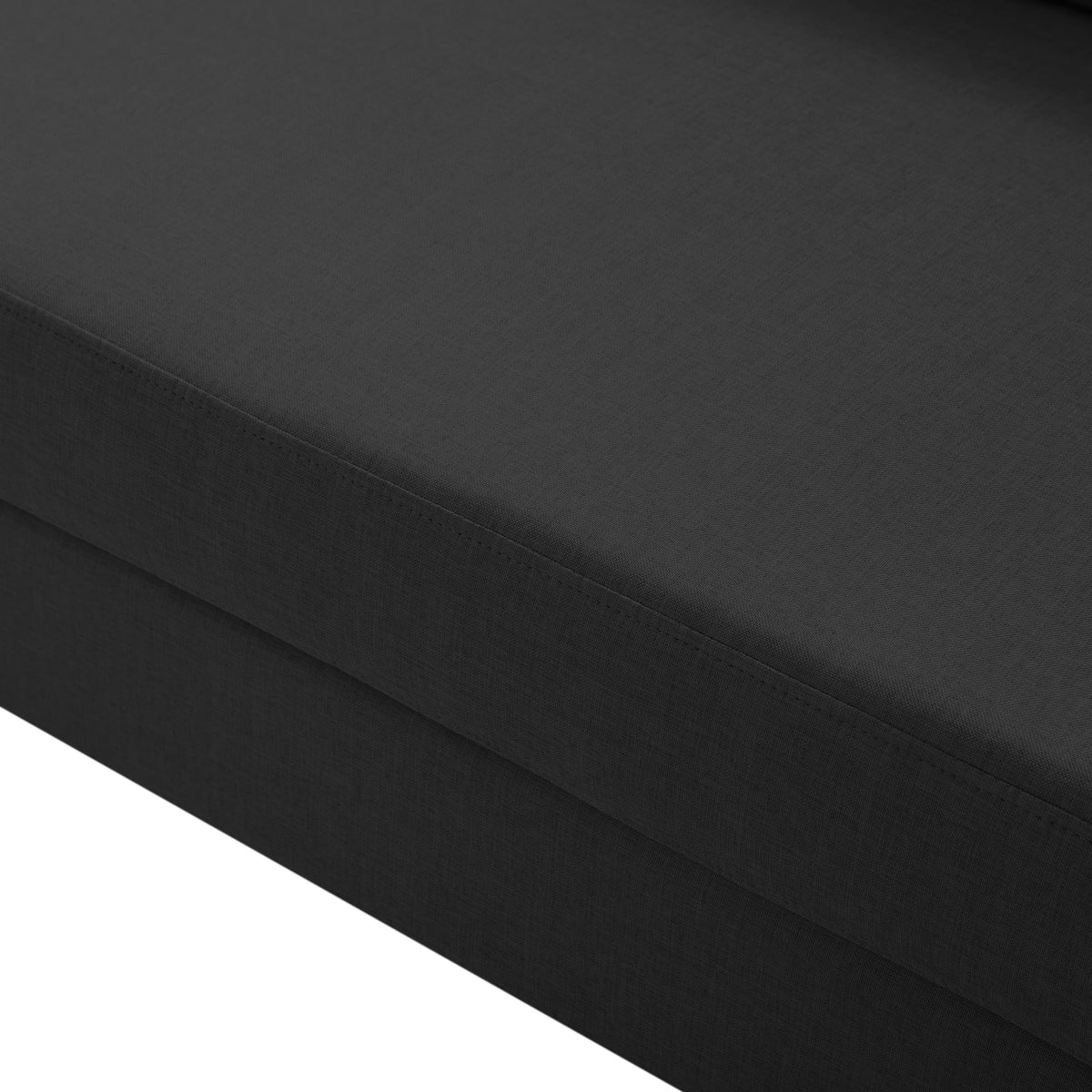 67.5” Couch with Removable Washable Back Cushion Cover, Manufactured Wood Frame, Tapered Metal Legs (Dark Grey) E40059
