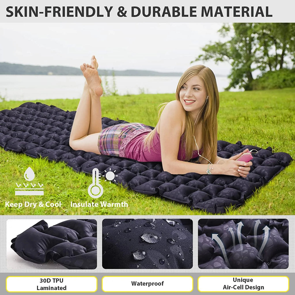 Navy Blue One Person Camping Mattress Z191609