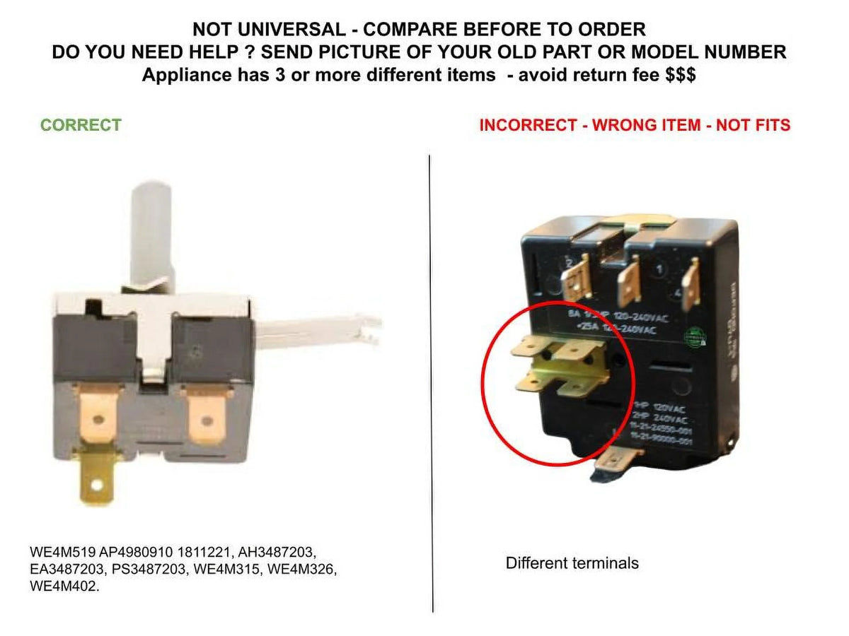 Dryer Rotary Start Switch S42474