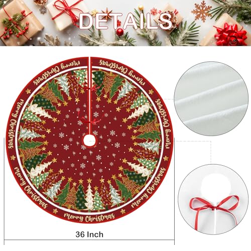 Red 36 Inches Christmas Tree Skirt U864032