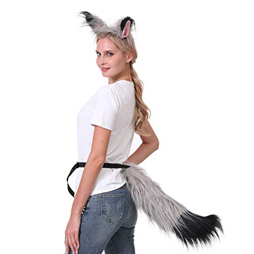Plush Tail and Ears Faux Fur Animal Fox Wolf Costume Kit R86992