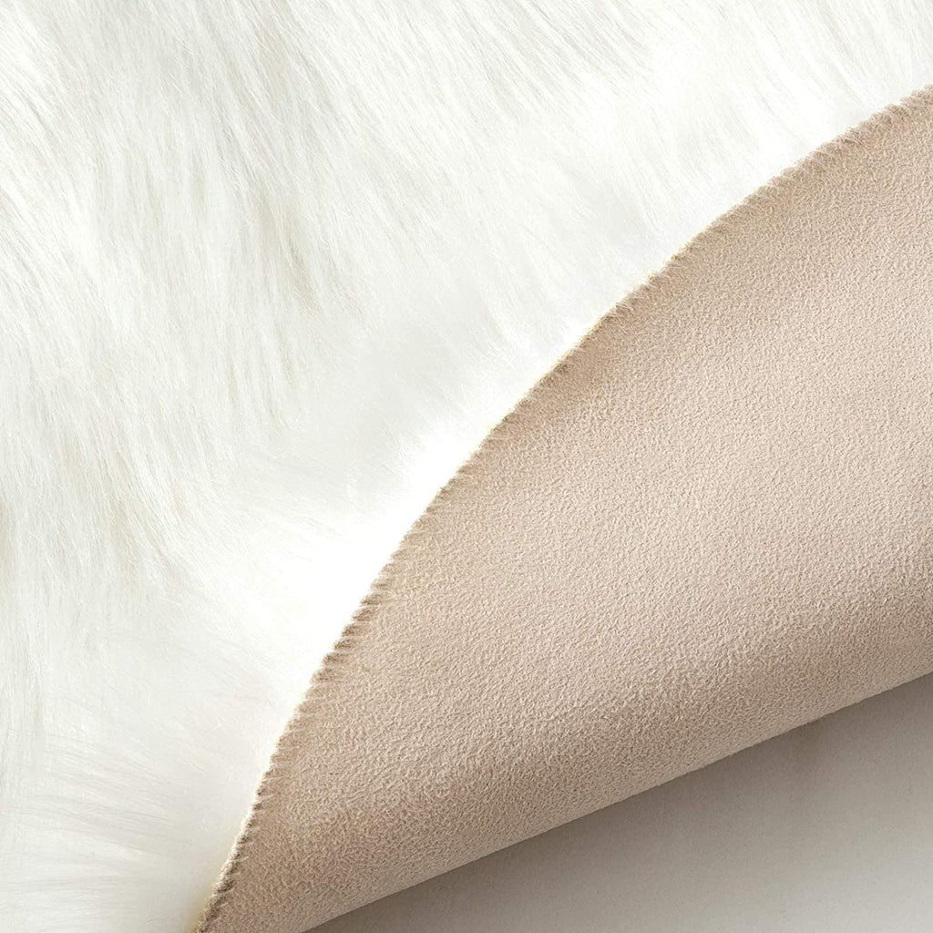 White 4x6 Ft Faux Sheepskin Fluffy Shaggy Rug O655