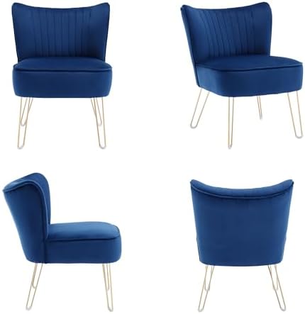 Velvet Accent Chairs with Golden U-Shape Legs Q77683