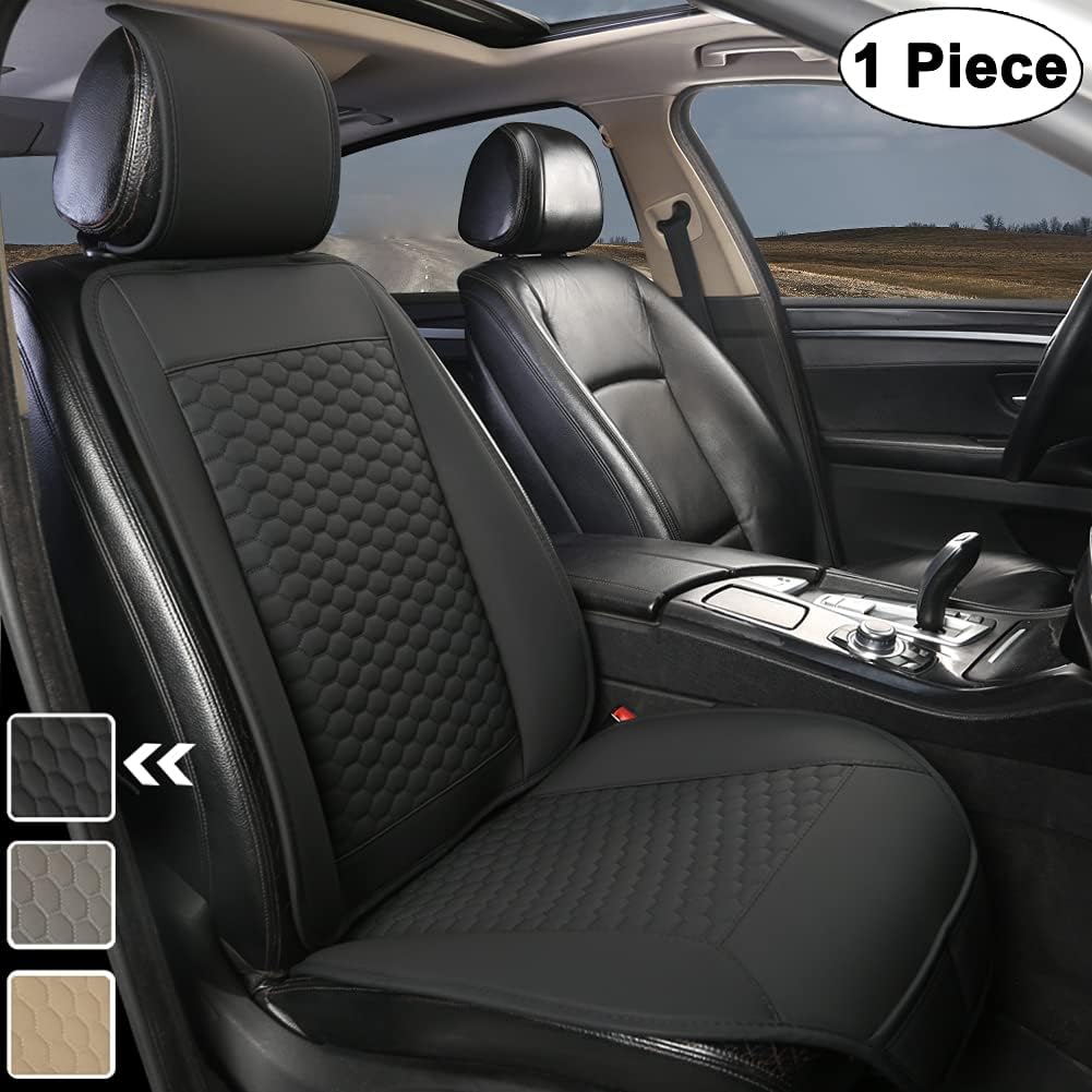 Black Car Seat Covers, 1 Pair with Lumbar Support N31199