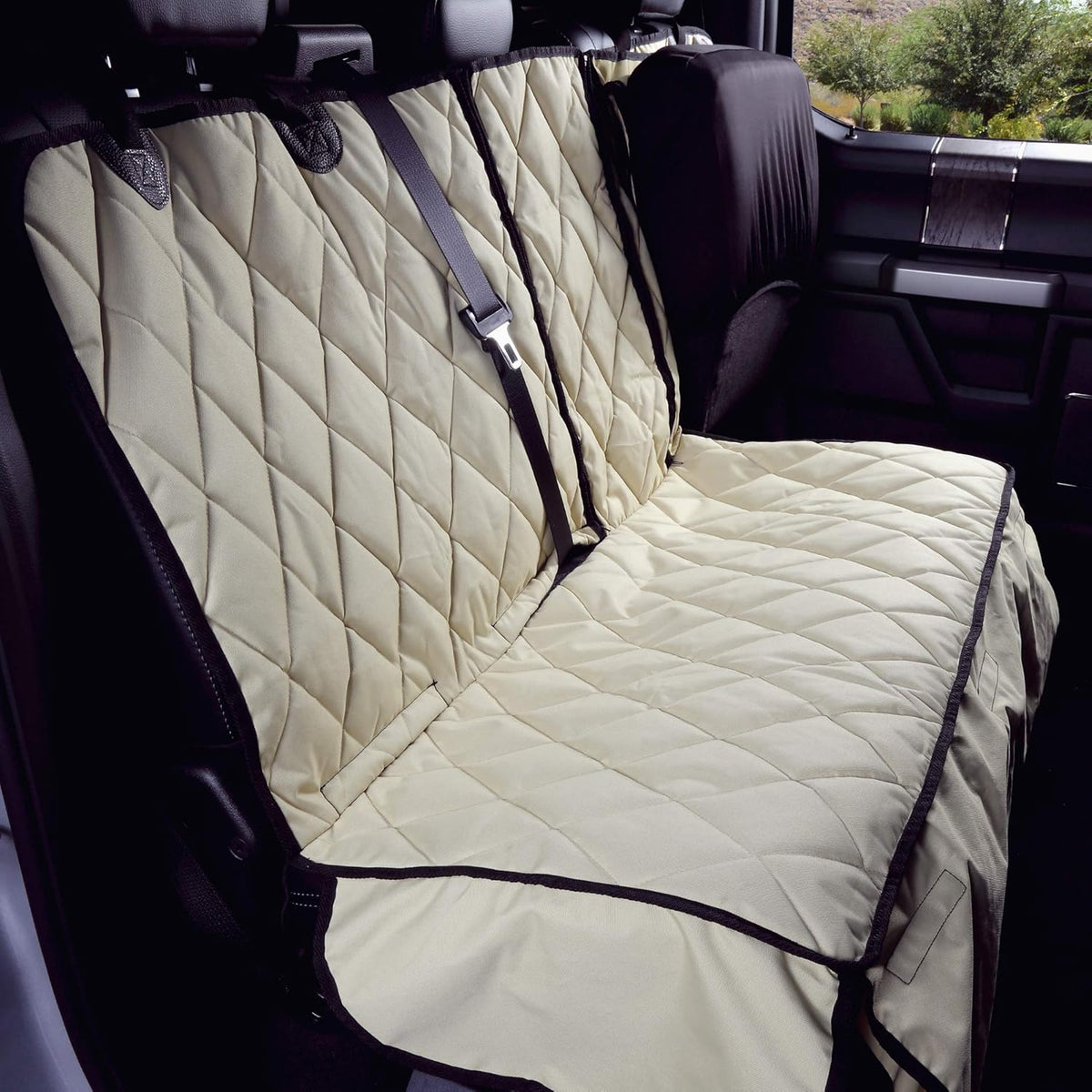 Black Waterproof Truck Rear Bench Seat Cover with Hammock N925