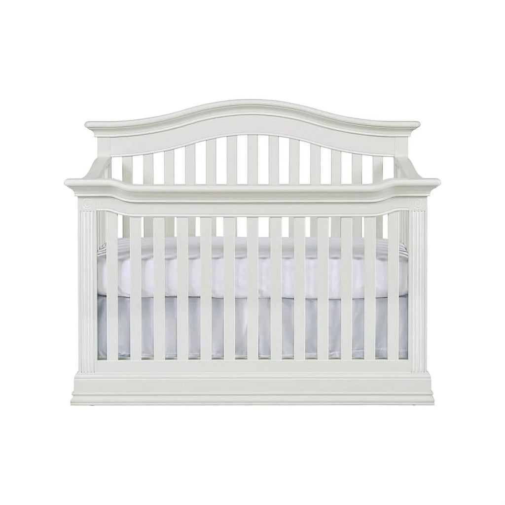 Glazed White 4-in-1 Convertible Wood Crib R9011