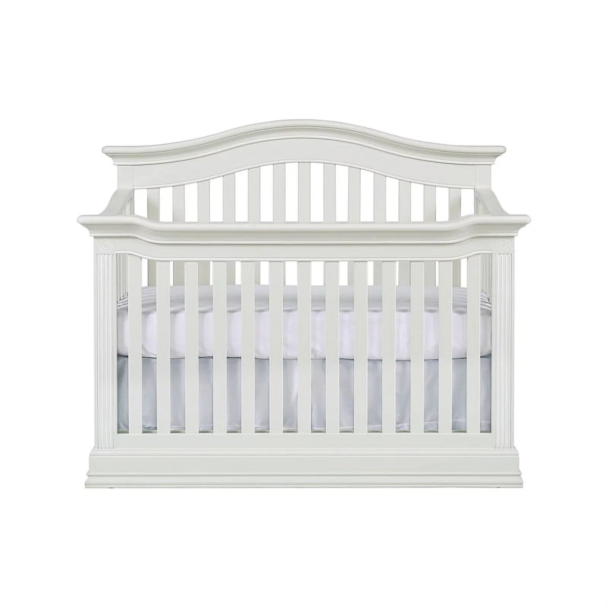 Glazed White 4-in-1 Convertible Wood Crib R9011
