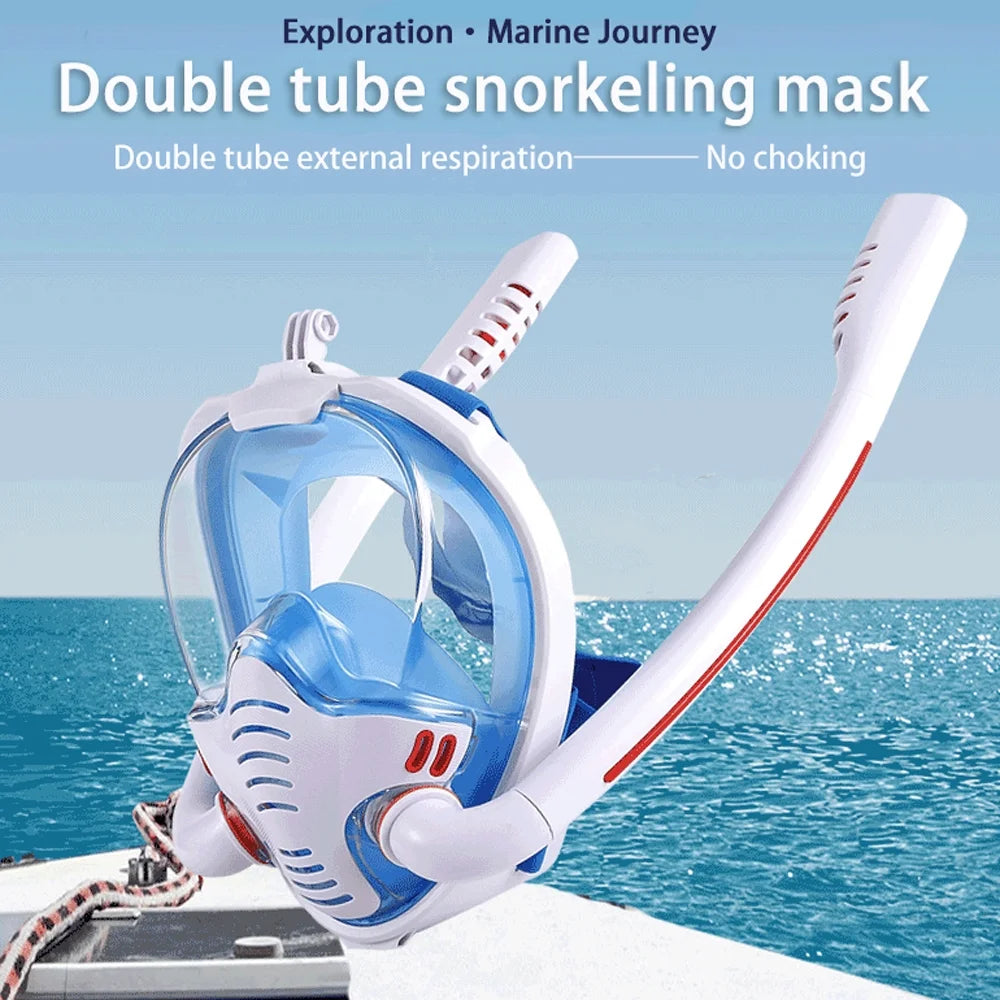 Snorkeling Diving Goggles with Double Tube Silicone B6650