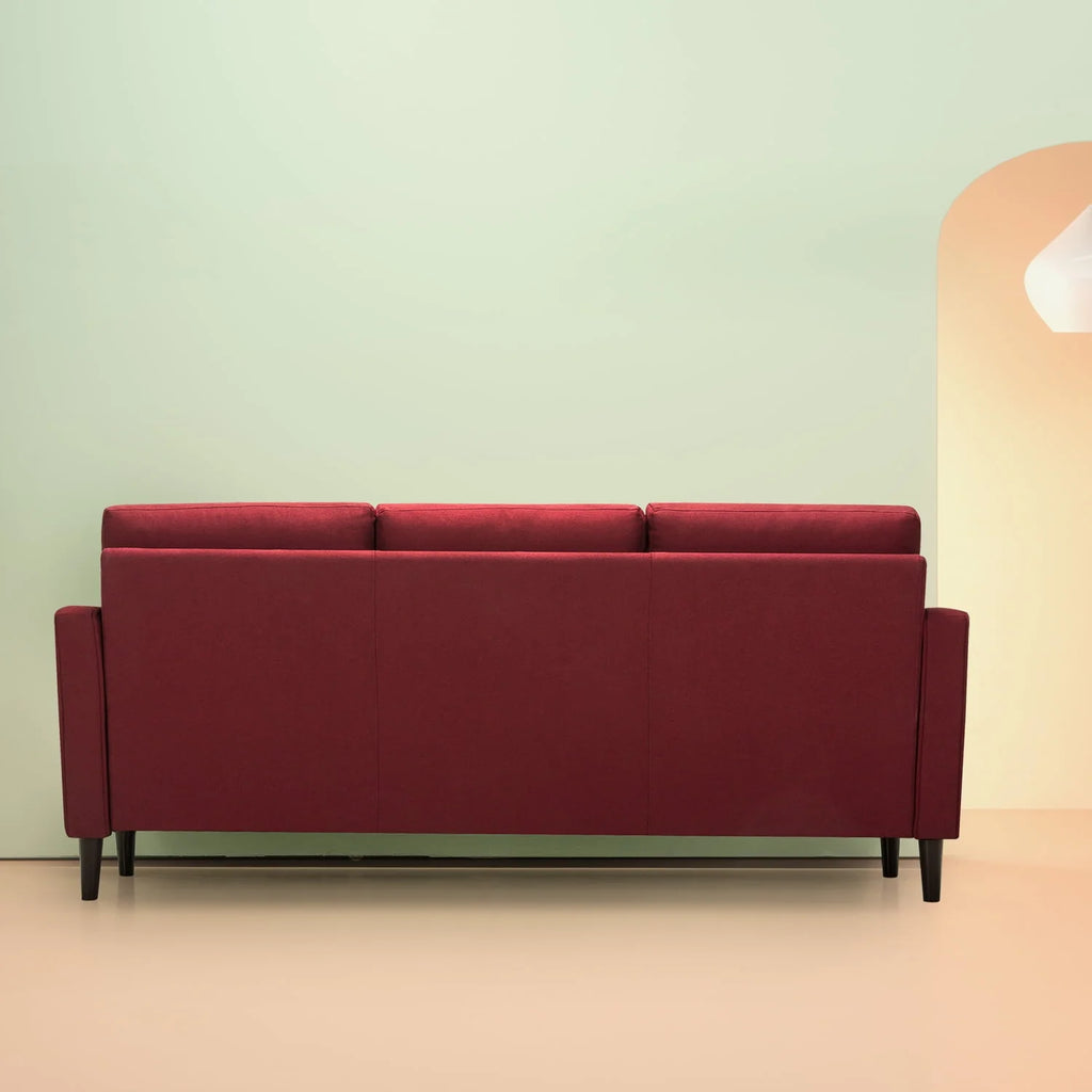 Ruby Red Fabric Sofa Couch P57909