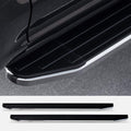 Black Aluminum Running Boards with Chrome Trim U11549