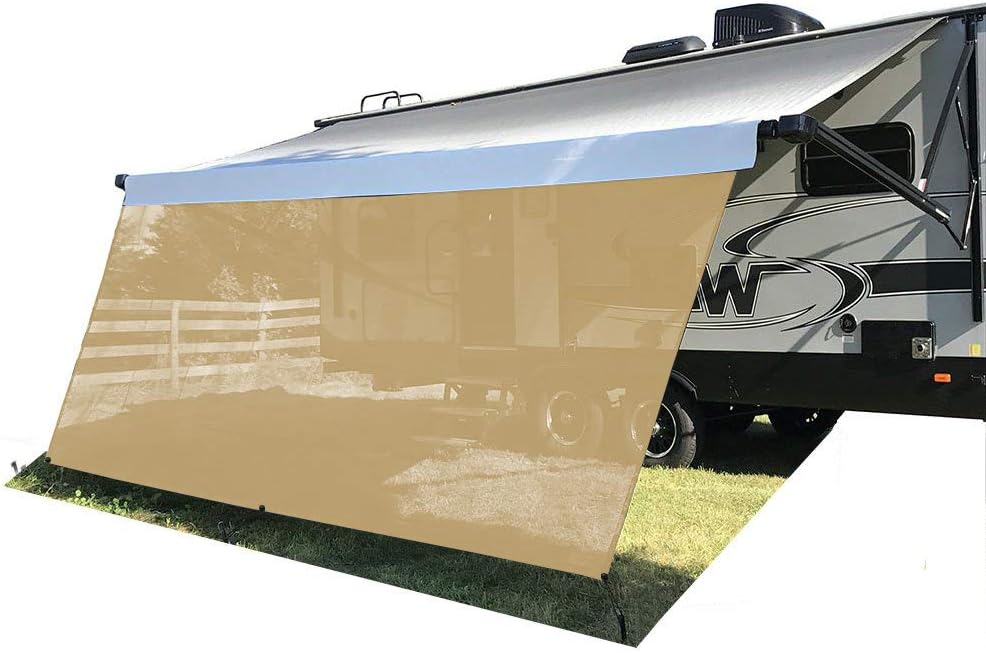 9' x 11' 3 Black Mesh RV Awning Sun Shade F57067