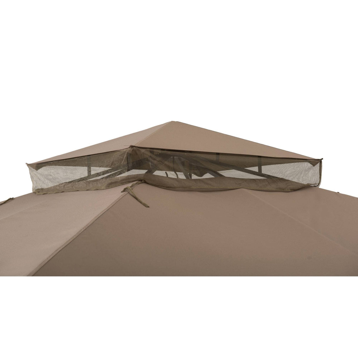 10 ft. x 12 ft. Steel Gazebo with 2-Tier Khaki Canopy C930