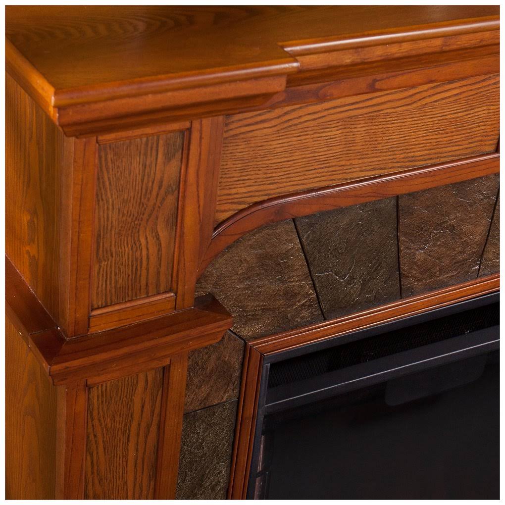 Oak Electric Fireplace Q191