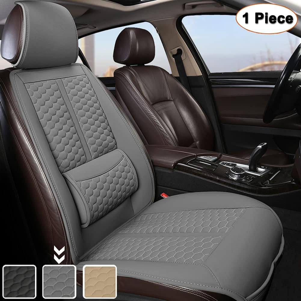 Black Car Seat Covers, 1 Pair with Lumbar Support N31199