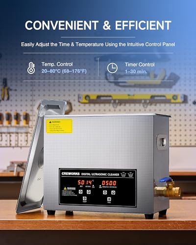 10L Digital Ultrasonic Cleaning Machine with Heater & Timer G468108