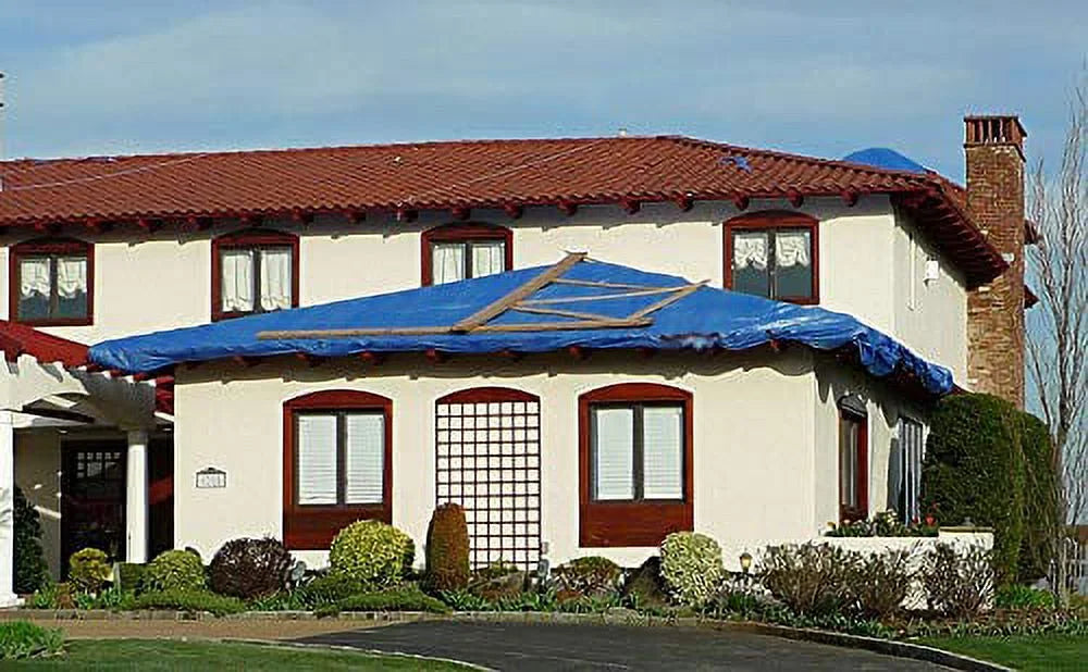 Blue 12-ft x 20-ft Poly Tarp I536434