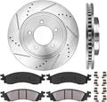 305mm 5 Lug Rotors + Ceramic Brake Pads + Clips I4952