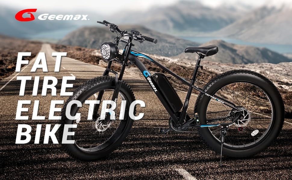 26" x 4.0 Fat Tire Electric Bike, 500W (Peak 750W) 36V 10.4Ah Lithium Battery, 25MPH, 21-Speed M787