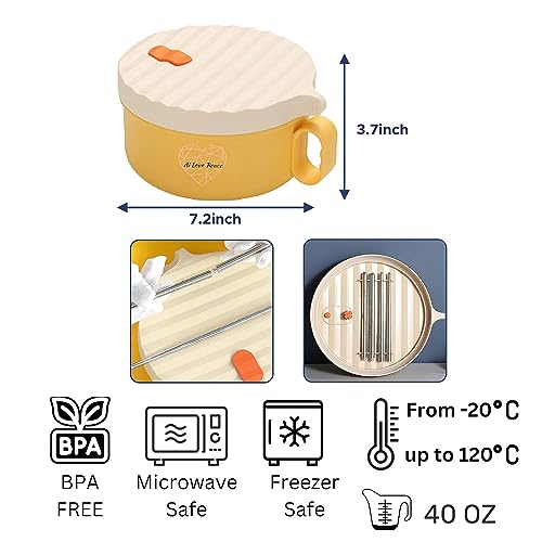 40 oz Microwave Ramen Bowl with Lid U334089