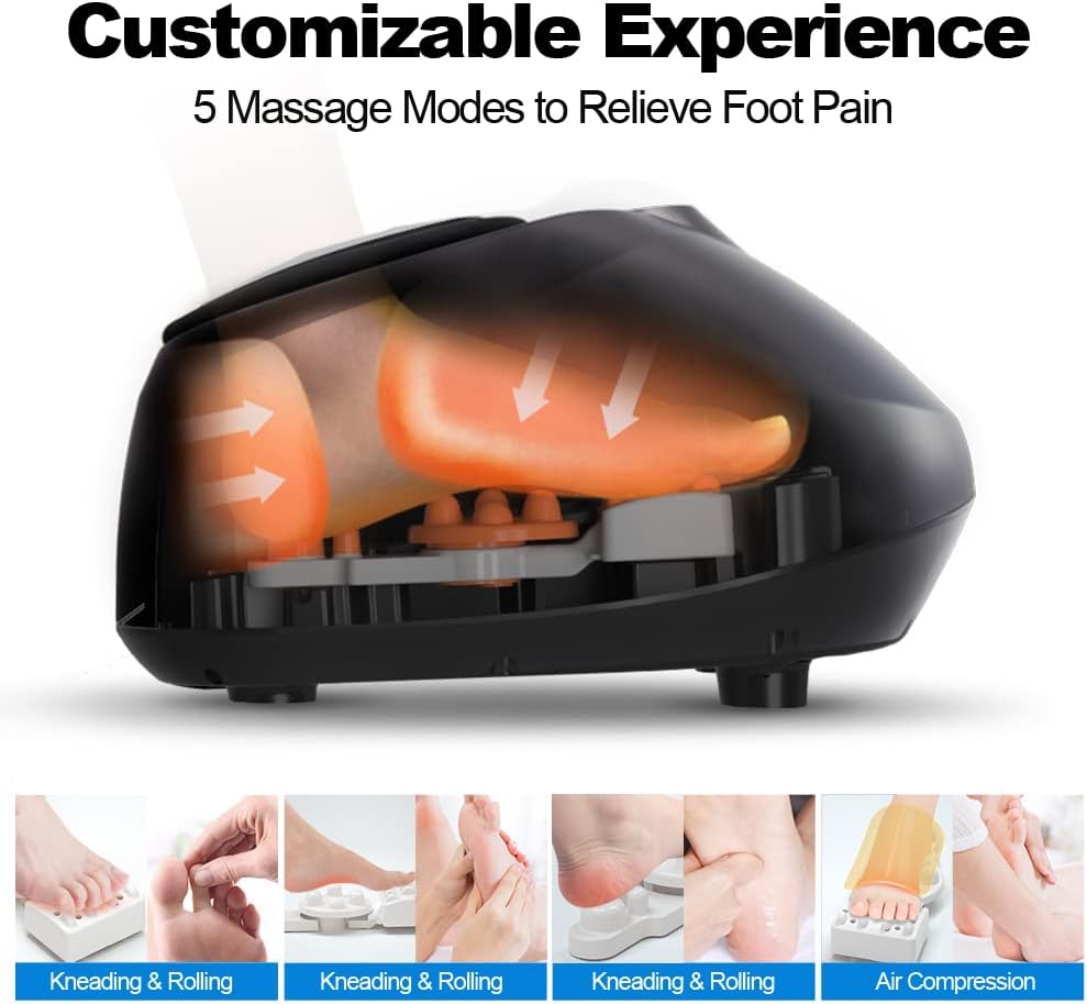 Foot Massager with Remote Control, Shiatsu with Heat, Air Compression P71207