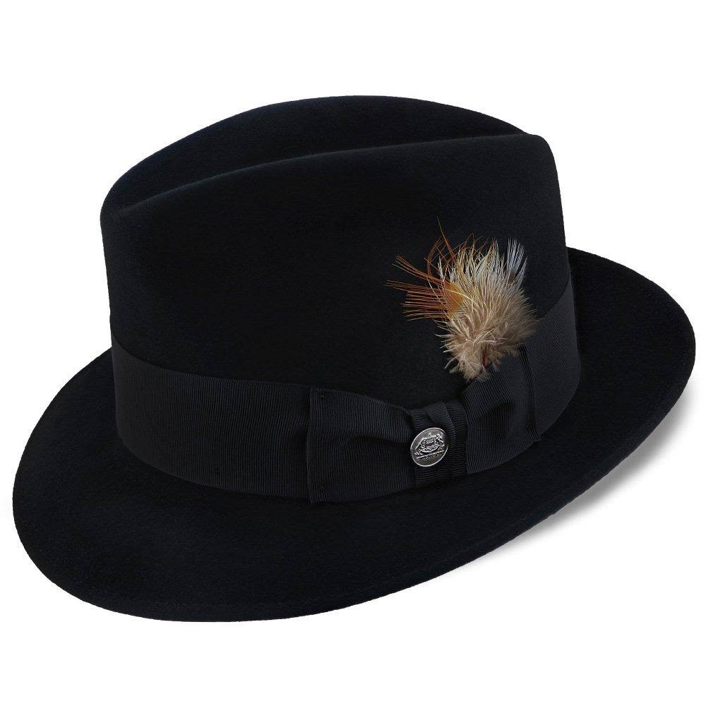 Caribou Fur Felt Fedora Hat Size 7 1/8 E124038